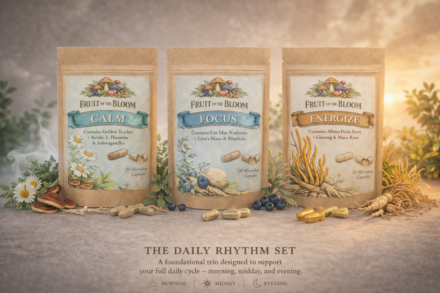 The Daily Rhythm Set — Calm + Focus + Energize
